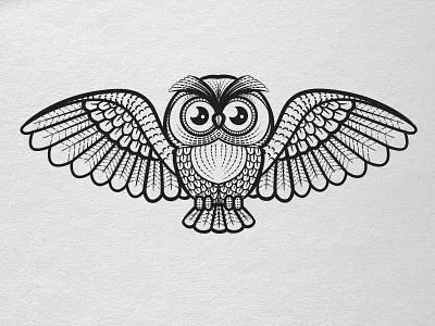 Owl Logo art branding character design graphic design illustration illustrator ink logo logotype mark mascot symbol tattoo vector