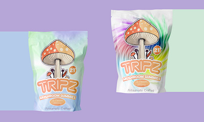 Pouch Packaging Design - Gummies candy pouch cannabis gummies pouch label label packaging mockup mushroom mylar bags packaging design pouch bag pouch design pouch packaging design product design product packaging weed weed pouch design