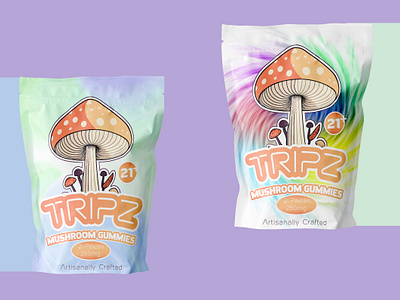 Pouch Packaging Design - Gummies candy pouch cannabis gummies pouch label label packaging mockup mushroom mylar bags packaging design pouch bag pouch design pouch packaging design product design product packaging weed weed pouch design