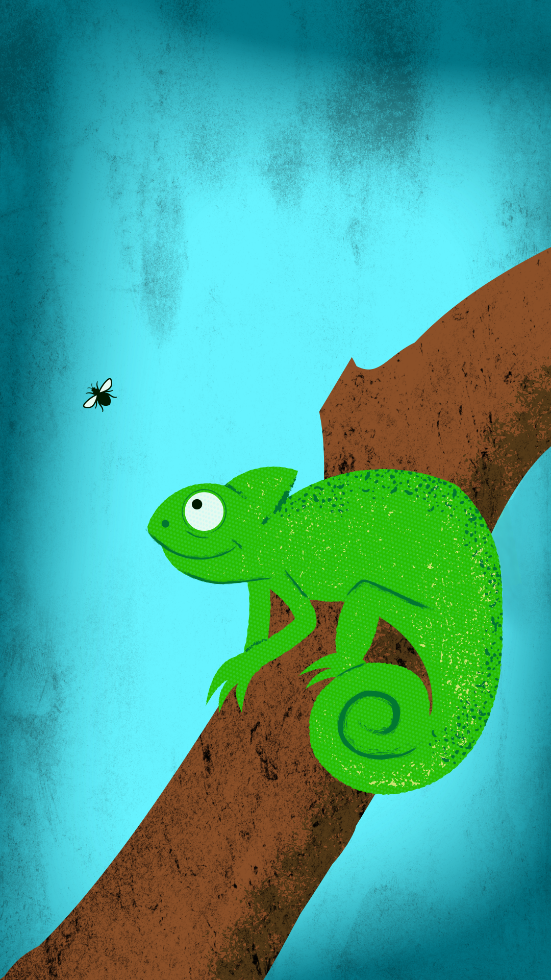Chameleon vs Fly animals branch bugs chameleon creature eating green hungry insect lizard lunch nature reptile wildlife zoo