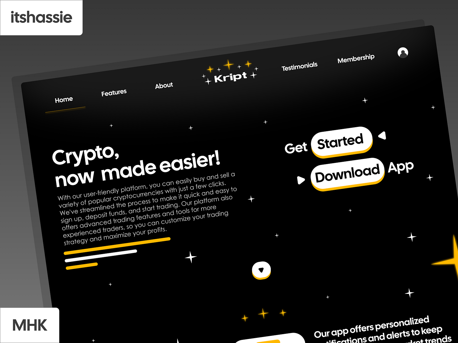 Kript - The Crypto Trading App's Website Design By Hasaan On Dribbble