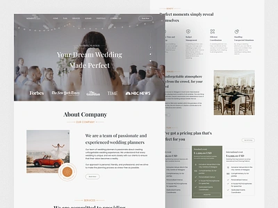Wedding Planner - Web Design clean futuristic interface marriage minimal web design website wedding wedding agency wedding organizer wedding planner wedding website