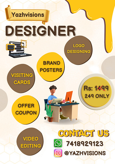 Designer 3d animation branding graphic design logo motion graphics