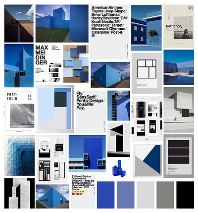 Moodboard: Vente App 1 app design blue and white branding collage inspiration moodboard theme