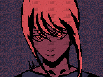 anime girl pixel art templates