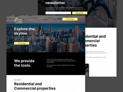 Real Estate Agency Concept corporate figma landing page ux website