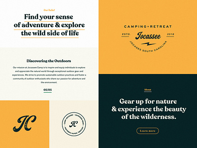 Jocassee Camp Branding Alternative Option brand brand design brand identity branding branding design graphic design minimal typography vintage