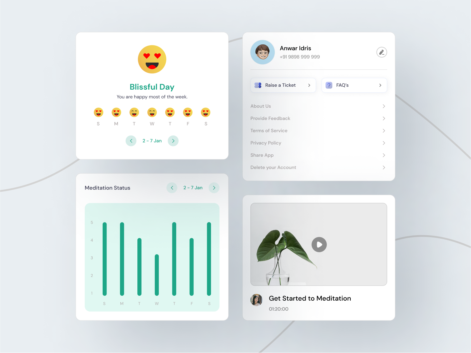 UI Components Product Design chart components crm emoji erp figma graph health landing page design light mode login medical meditation minimal design product design profile ui ux video thumbnail webapp yoga