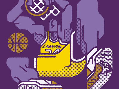 SHAQ ATTACK basketball character design graphic design il illustration lackers nba shaq