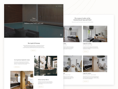 Estonia Spa Resort Website Design / Page UI app design design hotels minimal redesign spa ui web website