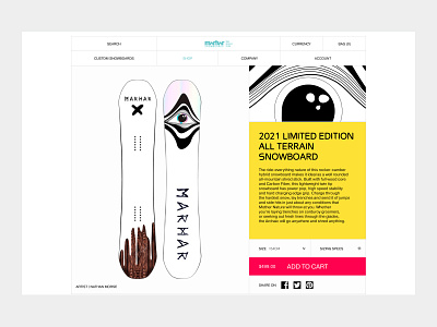 E-commerce Website Concept concept design e commerce minimal redesign shop snowboards ui ux uxui web web design website
