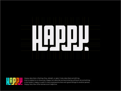 Happy logo, Typography, Graphic design, design graphic design logo typography