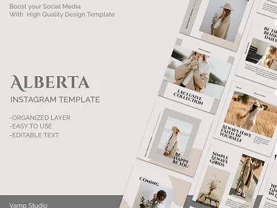 Alberta IG Post Template branding design graphic design ui