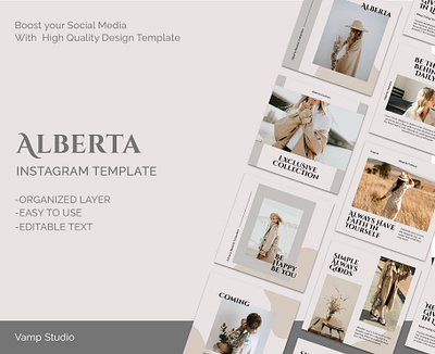 Alberta IG Post Template branding design graphic design ui