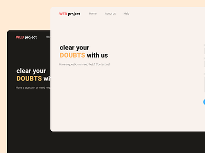 Help Form blue button color dark design form help light message orange page ui website