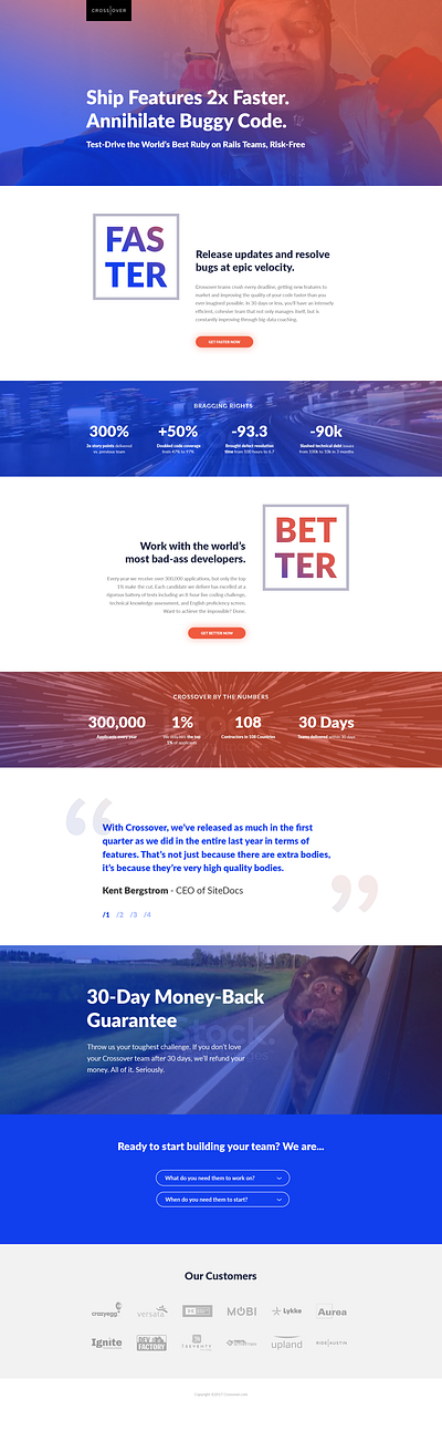 Crossover Recruiting Landing Page landing page