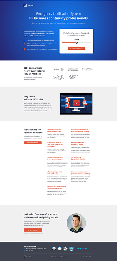 Interactive landing page landing page