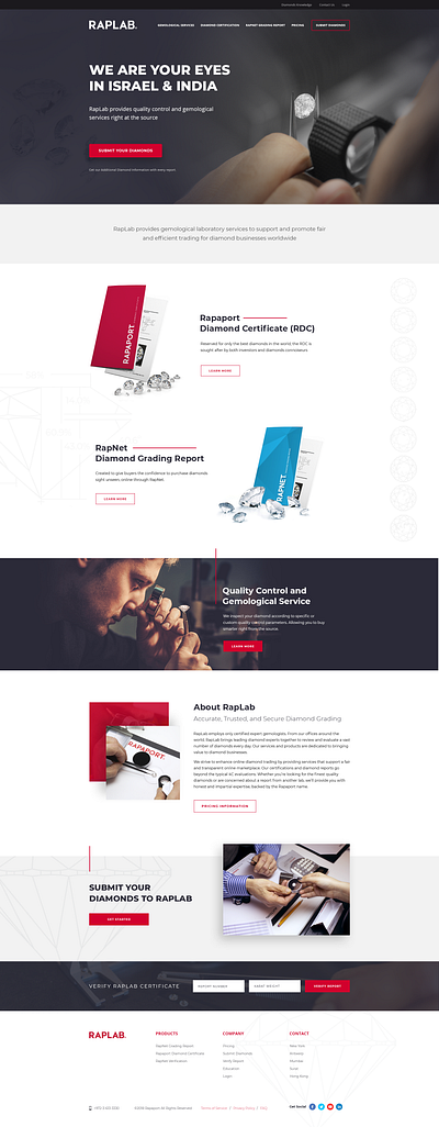 Raplab Website design diamonds ui design ux design website