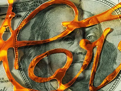 Rosé Branding 3d blender branding calligraphy cgi dollar handwriting lettering money render rose slime text typography