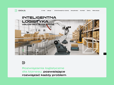 Deka Group logistic logo modern ui ux website