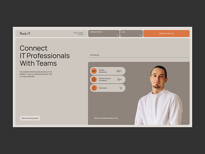 Concept. Recruitment Agency concept design grid ui web