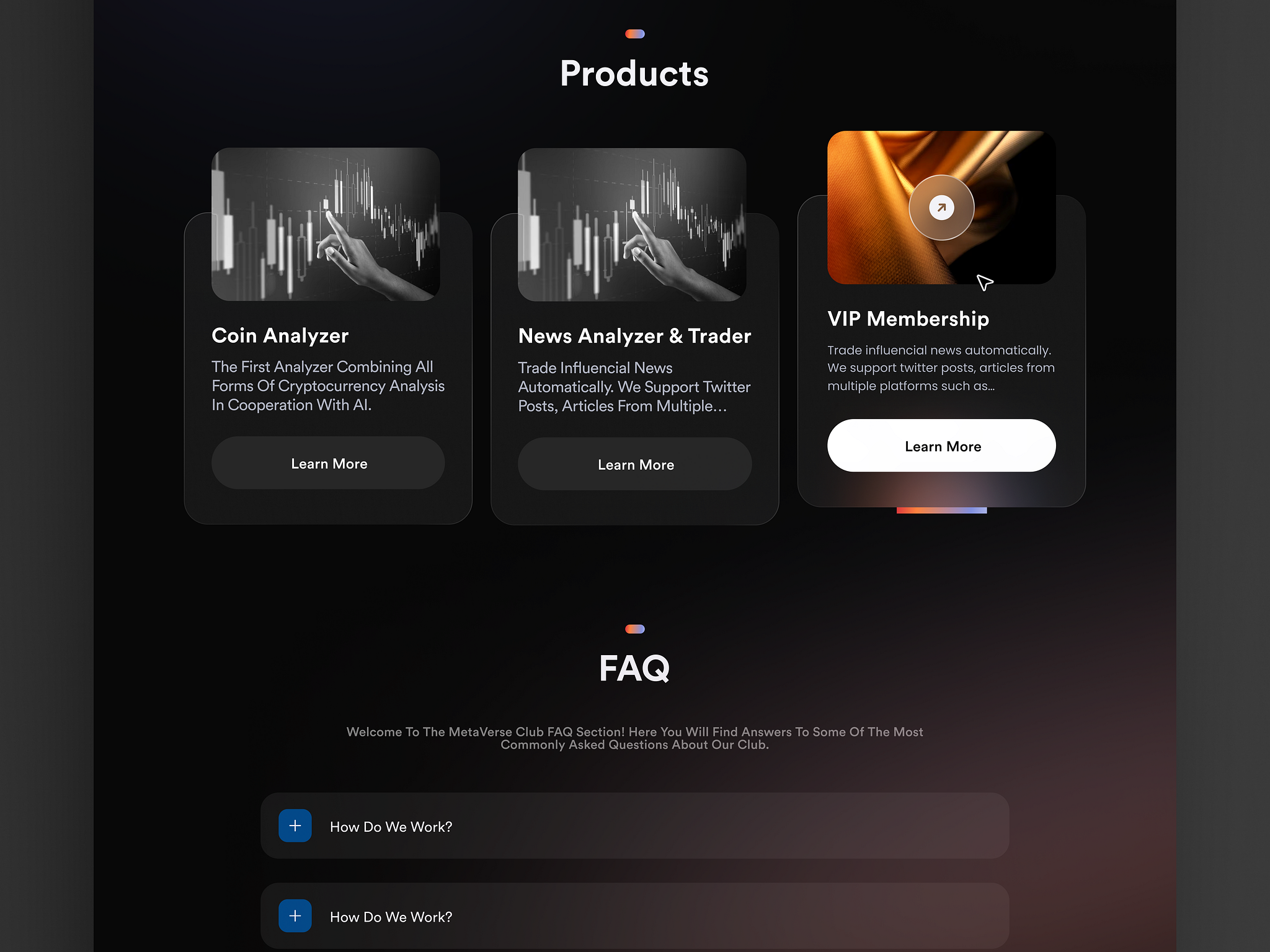 Crypto AI Signal Lanading UI by Armanize on Dribbble