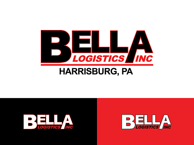 Bella Logistics - Logistics Delivery Company Brand Design american brand branding delivery design east coast graphic design harrisburg logistics logo pennsylvania red shipping tractor trailer trucking typography vector vinyl wrap wrapping