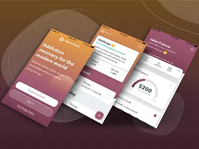 WEconnect Recovery health mobie ui