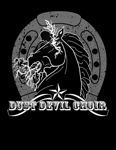 Dust Devil Choir – T-shirt Design adobe illustrator band shirt dust devil choir graphic design shirt design