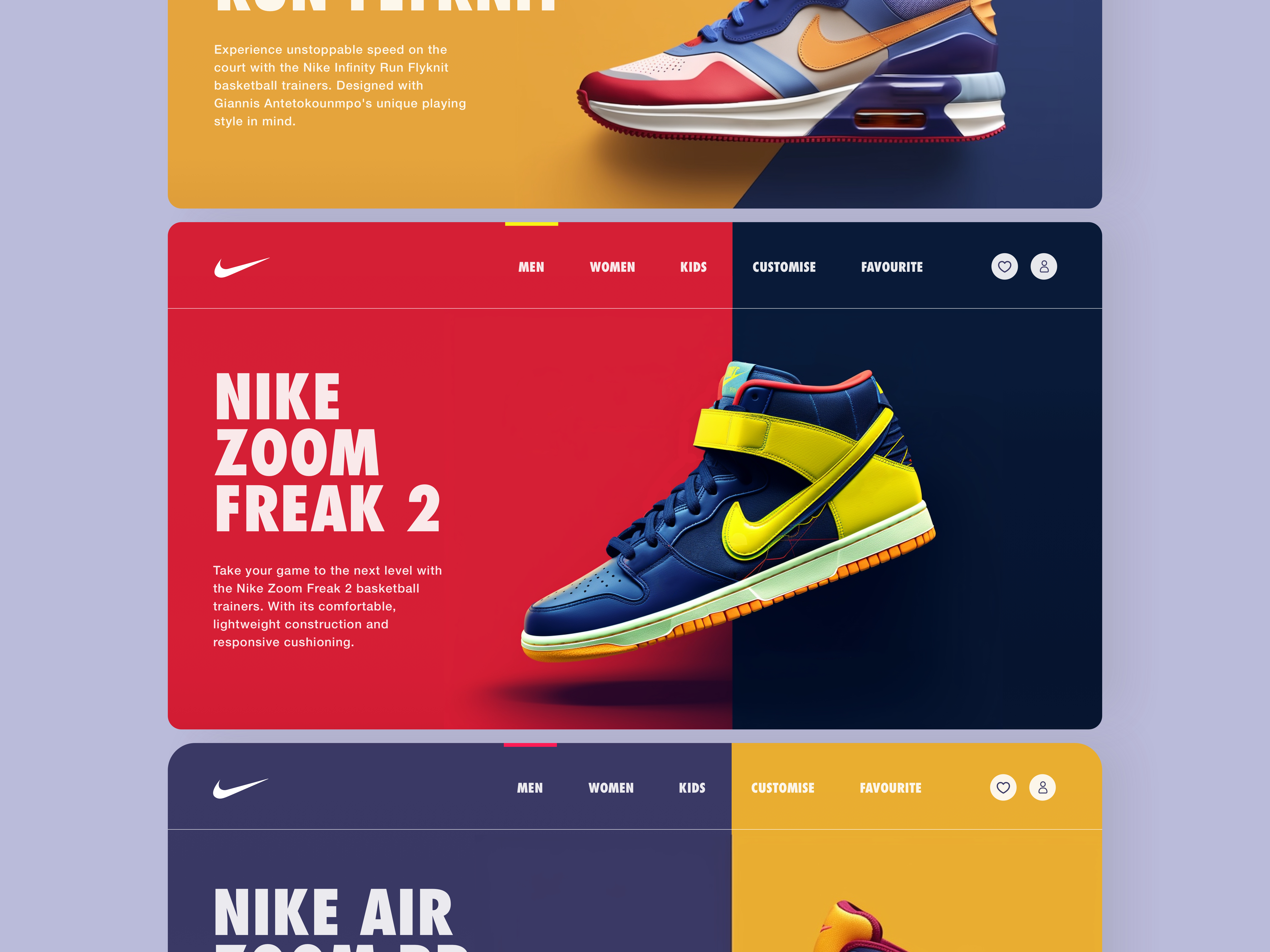 Sur Humorístico Universidad Nike Air™ | Basketball Portal Hero by Cyrus Dennis on Dribbble