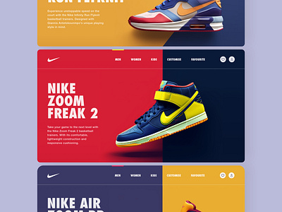 Nike™ | Basketball Hero Collection banner basketball design ecommerce hero interface nike sport trainers ui ux web website