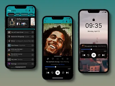 PlaySofty app branding design typography ui ux