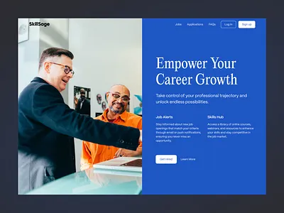 SkillSage: Job Recruitment Website app branding careeradvancement careerdevelopment design designinspiration digitalproduct graphic design illustration logo professionalgrowth skillenhancement skillsage skillsboost ui uiux user experience userinterface vector webdesign