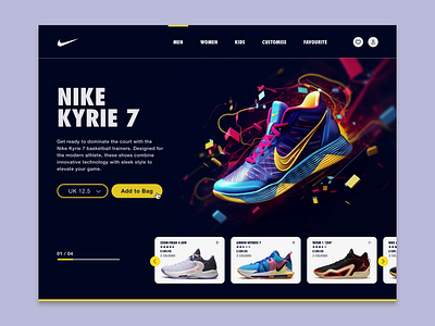 Nike™ | Basketball Portal Website basketball design ecommerce homepage interface navy sport ui ux web website