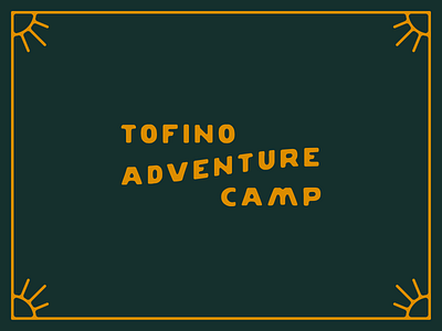Tofino Adventure Camp Logo and Branding adventure beach branding camping font logo ocean pnw surf tofino vintage wilderness