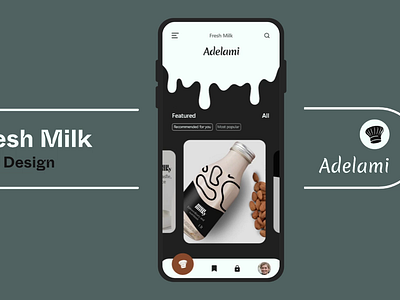 Fresh Milk UI adobexd appdesign appui creativedesign creativeinteraction design designprocess digitaldesign figma interactiondesign mobileui motiondesign motiongraphics productdesign slideranimation uianimation uiinspiration userexperience visualdesign visualeffects