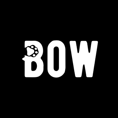 Bow - Dog walking app logo branding design graphic design illustration logo typography
