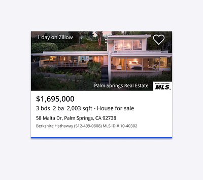 Zillow Property Card Progress accessibility design card design progress property card real estate tag time lapse ui ui design ux visual design zillow