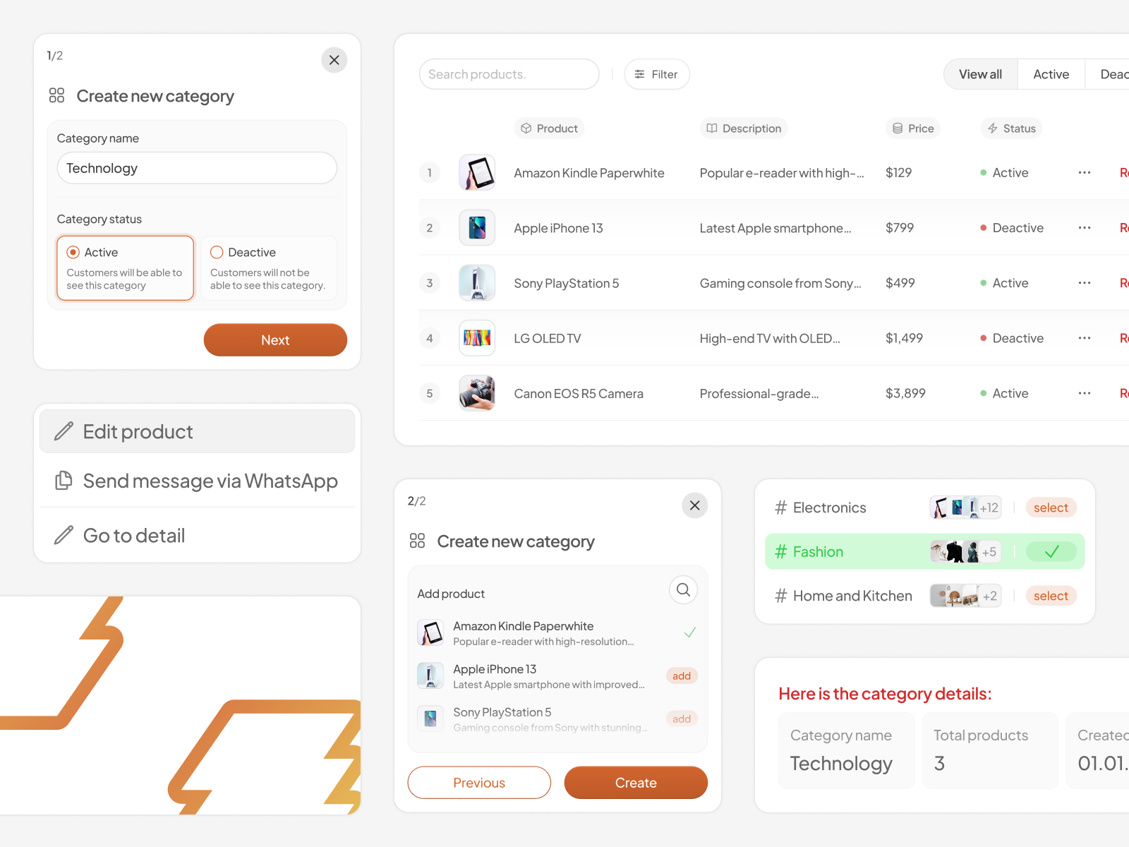 Link Shop App / creating category branding card category list clean clean design dashboard design list market minimal pop up product list shop ui ux ux design