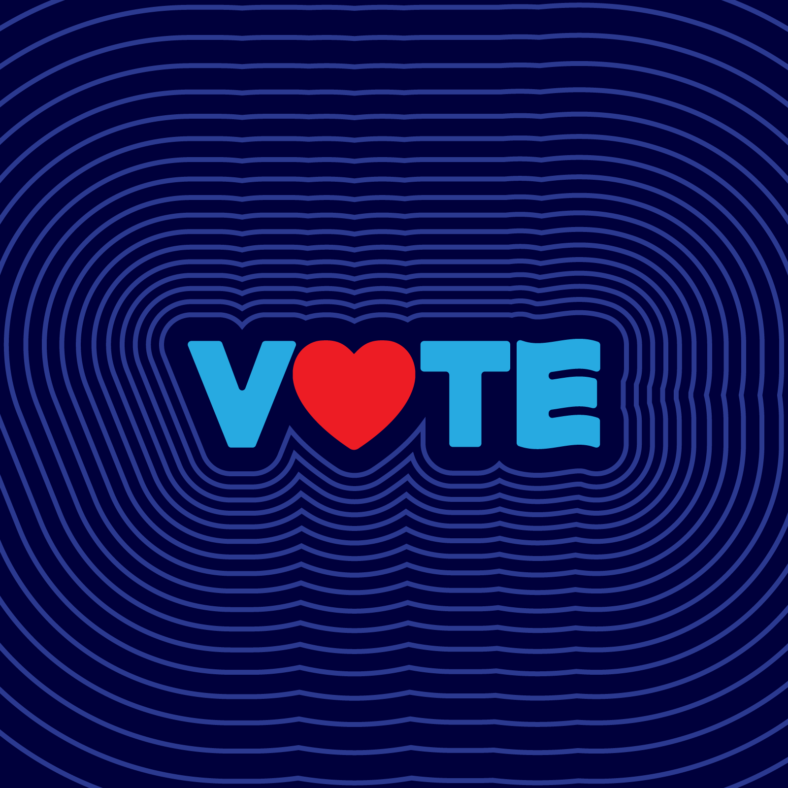 Vote with your heart heart love rhythm ripple vote