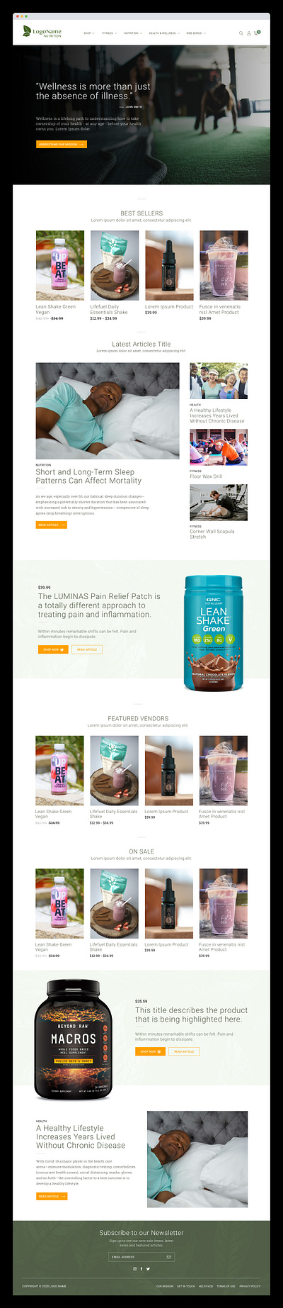 E-Commerce Homepage - 2020