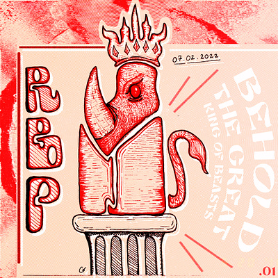 The Red Beast Project design illustration mixed media typography