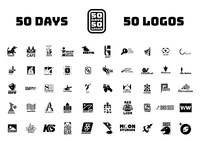 50 DAYS 50 LOGOS design graphic design logo typography vector