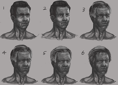 Face exploration concept art illustration