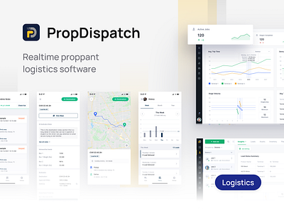 Realtime proppant logistics software app design dispatching logistics mobile app supply chain tms trucking ui uiux ux web app