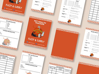 Fuzzy & Cuddly Cattery banner branding business business card calling cards cat designs cats cover photo cover photos facebook cover graphic design health card health tracker illustration layout logo mockups social media banner social media cover social media design