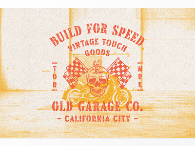 Old Garage Co Badge Design bold font