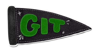 Pennant Sticker - GIT git illustration