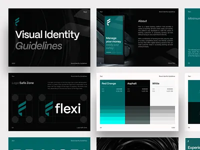 flexi - Visual Identity Guidelines brand guidelines branding clean design digital branding fresh logo green color green logo logo logo branding logo design logo exploration profesional logo visual identity guidelines