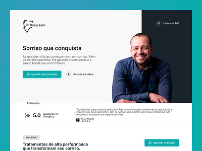 Dr. Bruno Lima — Website clinic cta dentist design landing page medic ui ux web design website